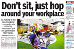 Don’t sit, just hop around your workplace
